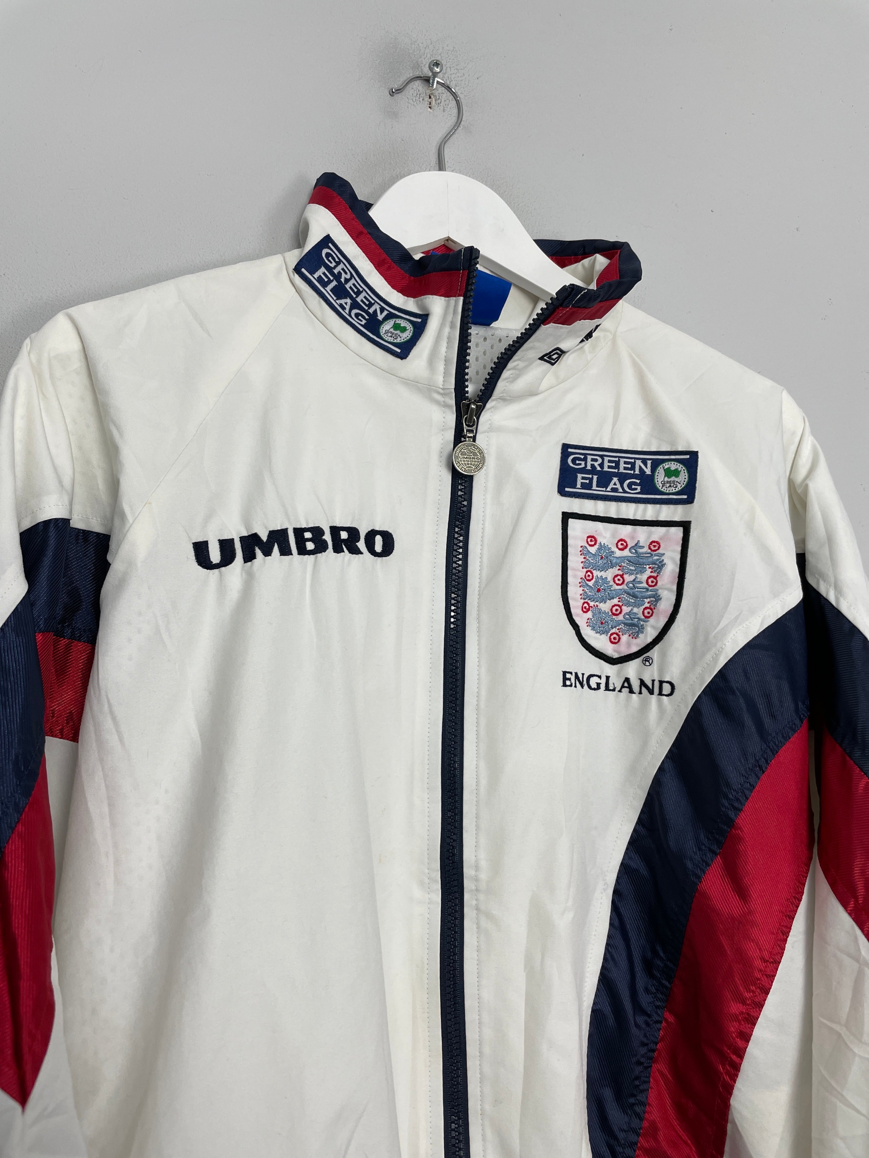 Shop 1998/00 ENGLAND TRACK JACKET (S) UMBRO, classic football shirts, vintage football shirts & retro soccer jerseys at Cult Kits