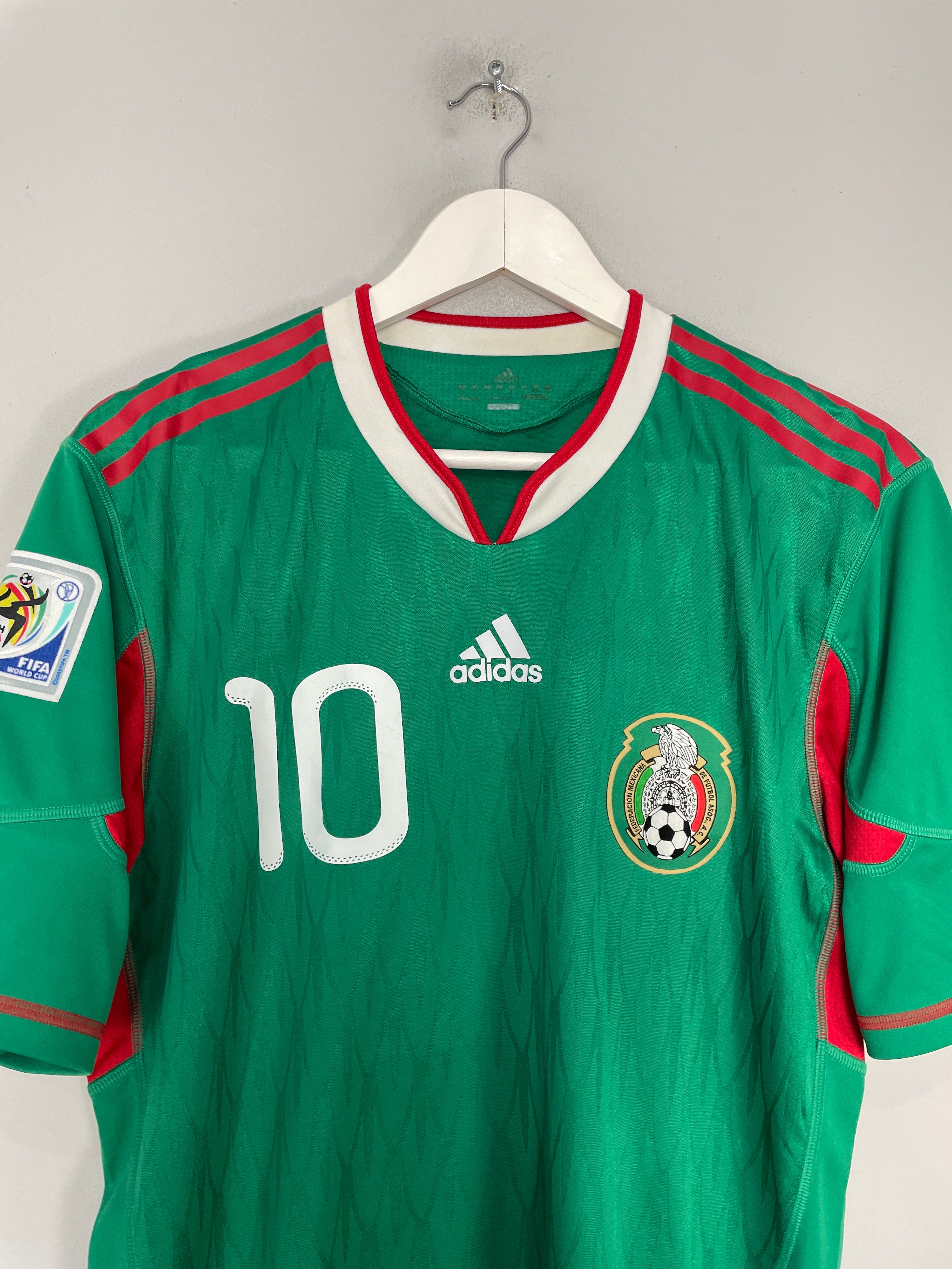 Shop 2010/11 MEXICO C.BLANCO #10 *PLAYER ISSUE* HOME SHIRT (L) ADIDAS, classic football shirts, vintage football shirts & retro soccer jerseys at Cult Kits
