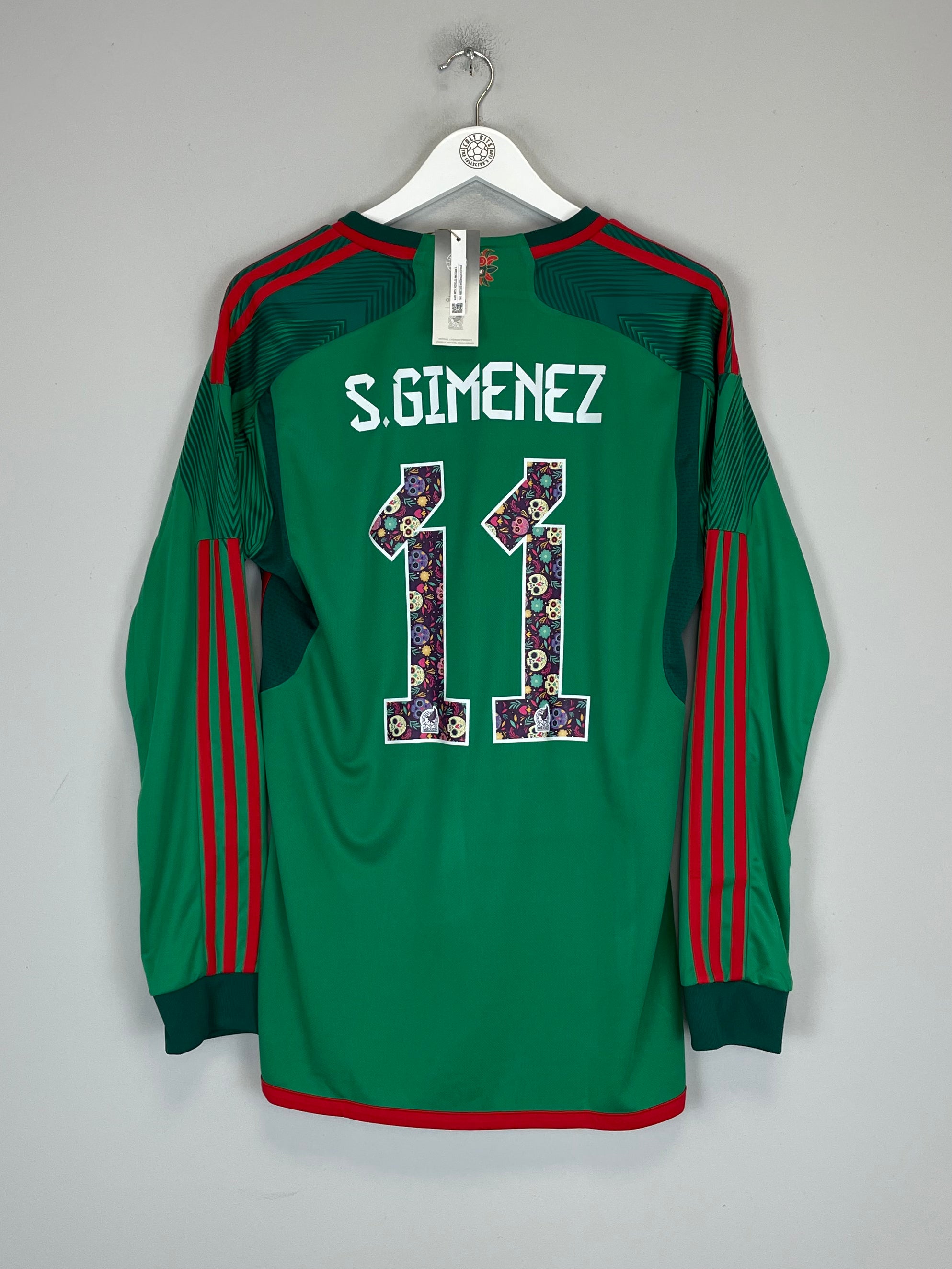 2022/23 MEXICO S.GIMENEZ #11 *BNWT* L/S HOME SHIRT (M) ADIDAS