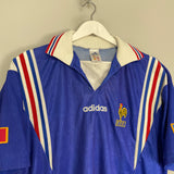 Shop 1996/98 FRANCE HOME SHIRT (XL) ADIDAS, classic football shirts, vintage football shirts & retro soccer jerseys at Cult Kits