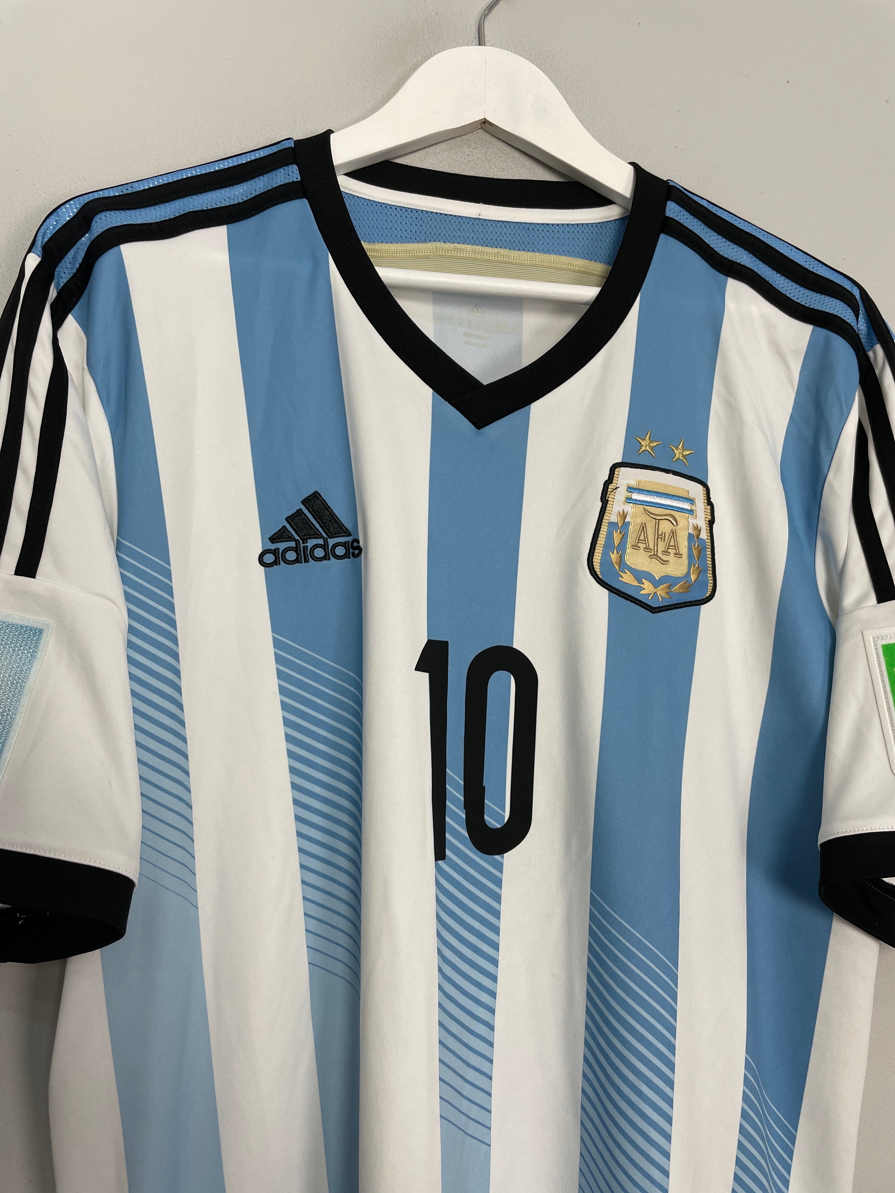 Shop 2013/15 ARGENTINA MESSI #10 HOME SHIRT (XL) ADIDAS, classic football shirts, vintage football shirts & retro soccer jerseys at Cult Kits