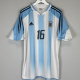 2004/05 ARGENTINA AIMAR #16 HOME SHIRT (XL) ADIDAS