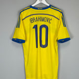 2014/15 SWEDEN IBRAHIMOVIC #10 HOME SHIRT (L) ADIDAS