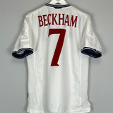 1999/01 ENGLAND BECKHAM #7 HOME SHIRT (L) UMBRO