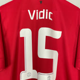 Shop 2013/14 MANCHESTER UNITED VIDIC #15 HOME SHIRT (XL) NIKE, classic football shirts, vintage football shirts & retro soccer jerseys at Cult Kits
