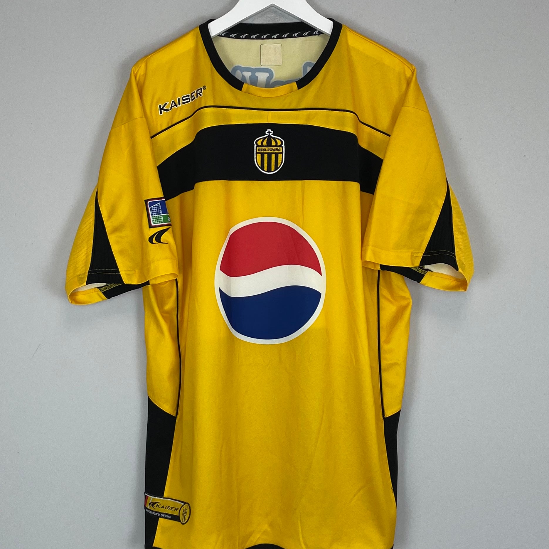 Shop 2003/04 REAL ESPANA AWAY SHIRT (XXL) KAISER, classic football shirts, vintage football shirts & retro soccer jerseys at Cult Kits