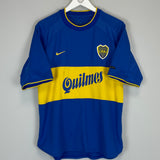 2000/01 BOCA JUNIORS #10 HOME SHIRT (M) NIKE