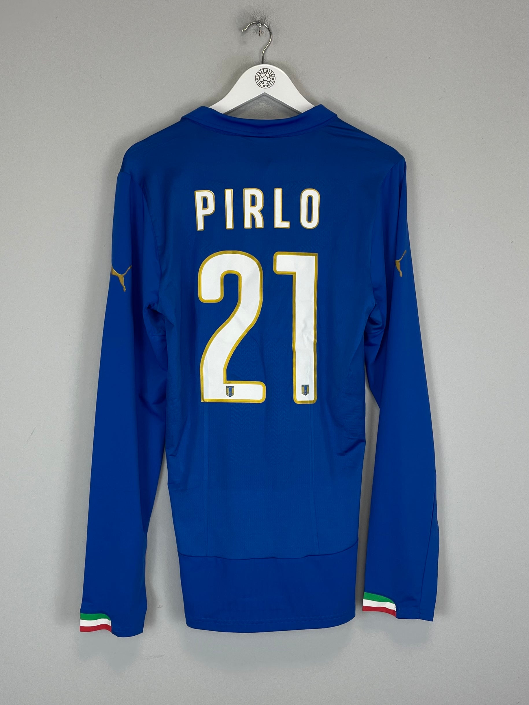 Shop 2014/15 ITALY PIRLO #21 *PLAYER ISSUE* L/S HOME SHIRT (XXL) PUMA, classic football shirts, vintage football shirts & retro soccer jerseys at Cult Kits