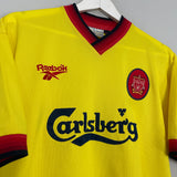 Shop 1997/99 LIVERPOOL AWAY SHIRT (M) REEBOK, classic football shirts, vintage football shirts & retro soccer jerseys at Cult Kits