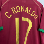 Shop 2006/08 PORTUGAL C.RONALDO #17 HOME SHIRT (XL) NIKE, classic football shirts, vintage football shirts & retro soccer jerseys at Cult Kits