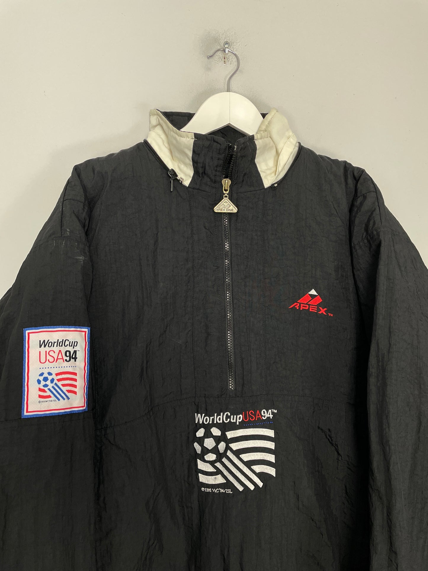 1994 USA WORLD CUP 1/4 ZIP JACKET (L) APEX ONE