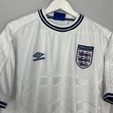Shop 1999/01 ENGLAND HOME SHIRT (XL) UMBRO, classic football shirts, vintage football shirts & retro soccer jerseys at Cult Kits