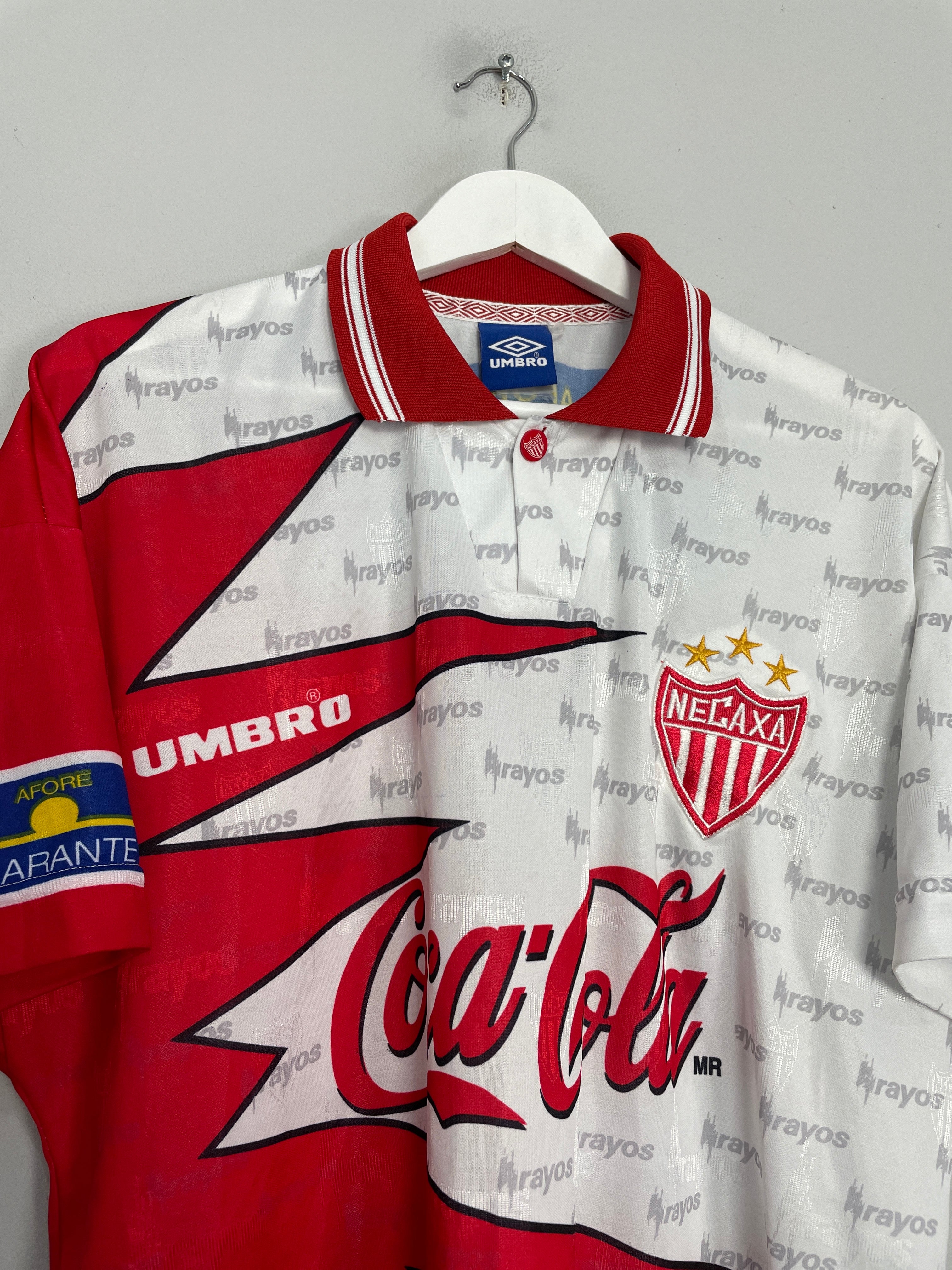 Shop 1999 NECAXA HOME SHIRT (L) UMBRO, classic football shirts, vintage football shirts & retro soccer jerseys at Cult Kits