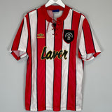 1992/94 SHEFFIELD UNITED HOME SHIRT (L) UMBRO
