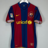Shop 2007/08 BARCELONA MESSI #19 HOME SHIRT (M) NIKE, classic football shirts, vintage football shirts & retro soccer jerseys at Cult Kits