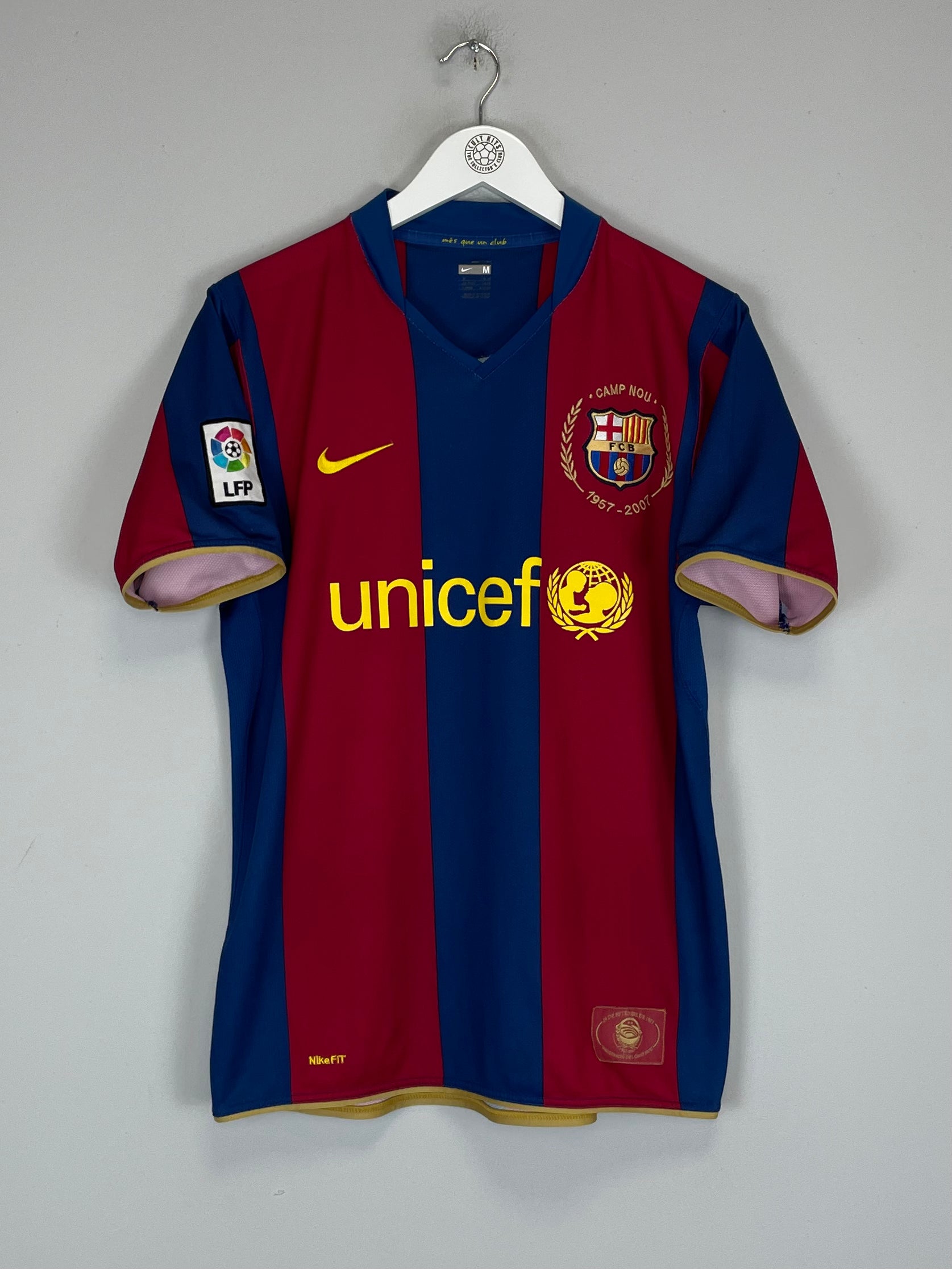 Shop 2007/08 BARCELONA MESSI #19 HOME SHIRT (M) NIKE, classic football shirts, vintage football shirts & retro soccer jerseys at Cult Kits