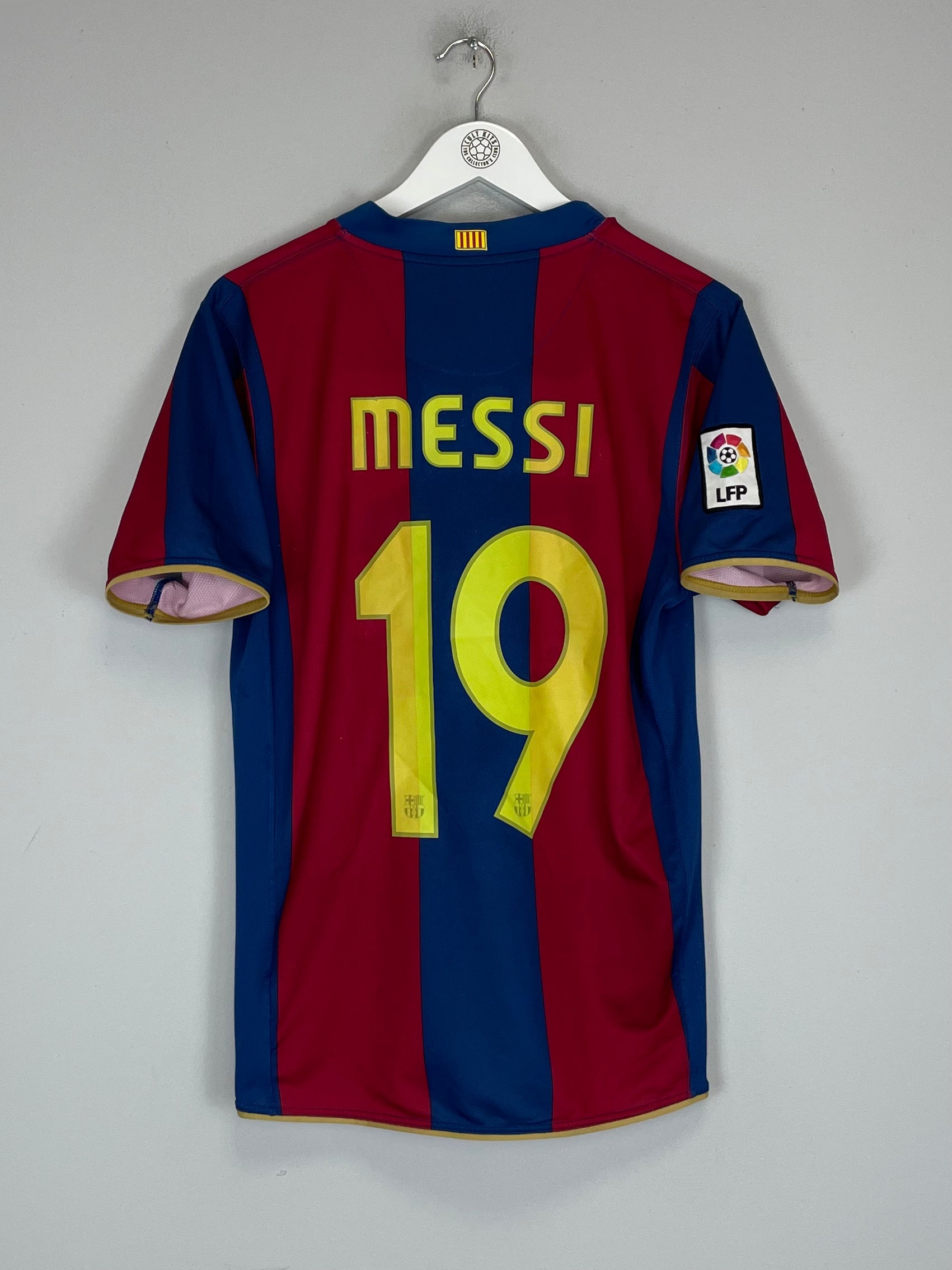 Shop 2007/08 BARCELONA MESSI #19 HOME SHIRT (M) NIKE, classic football shirts, vintage football shirts & retro soccer jerseys at Cult Kits