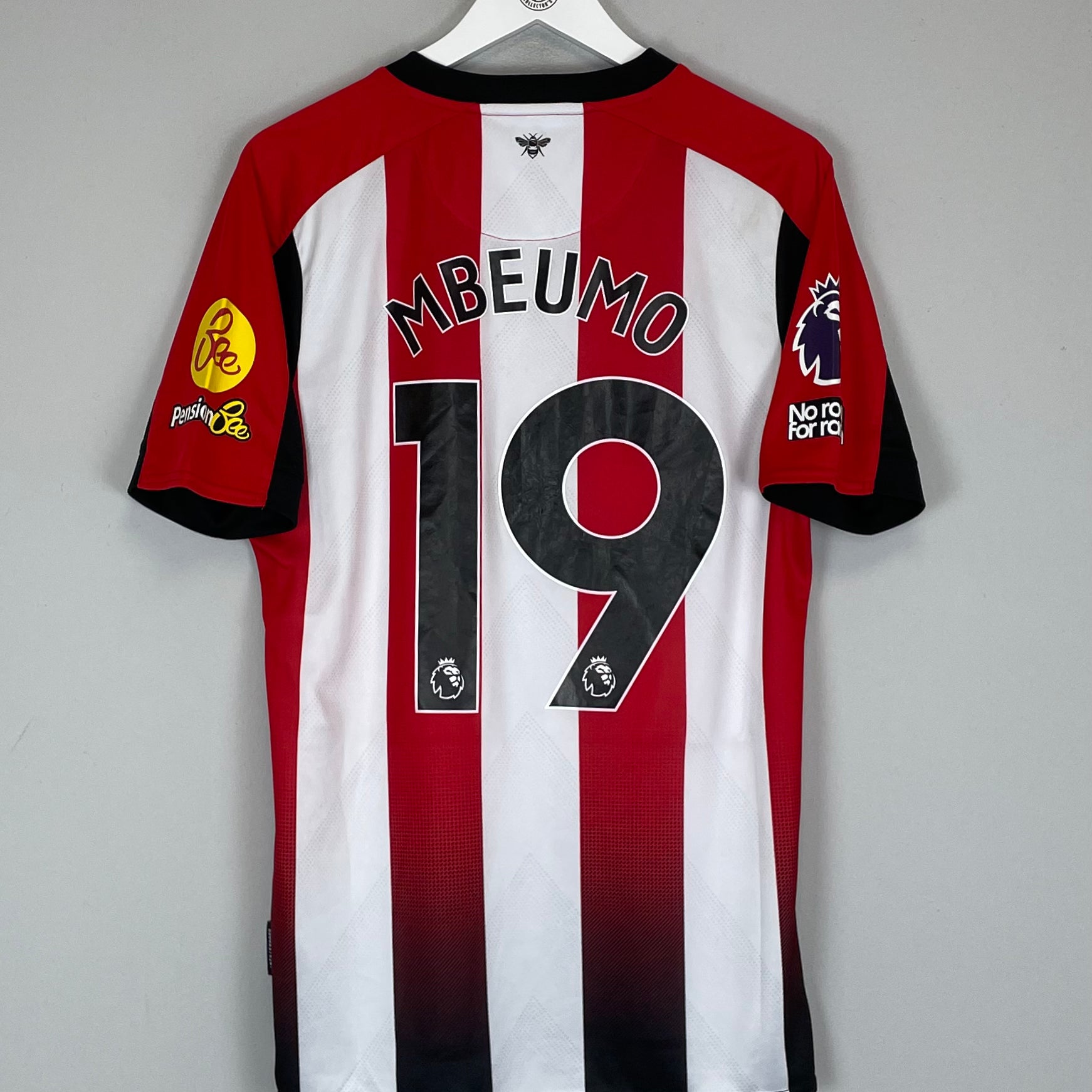 Shop 2024/25 BRENTFORD MBEUMO #19 *MATCH ISSUE* HOME SHIRT (M) UMBRO, classic football shirts, vintage football shirts & retro soccer jerseys at Cult Kits