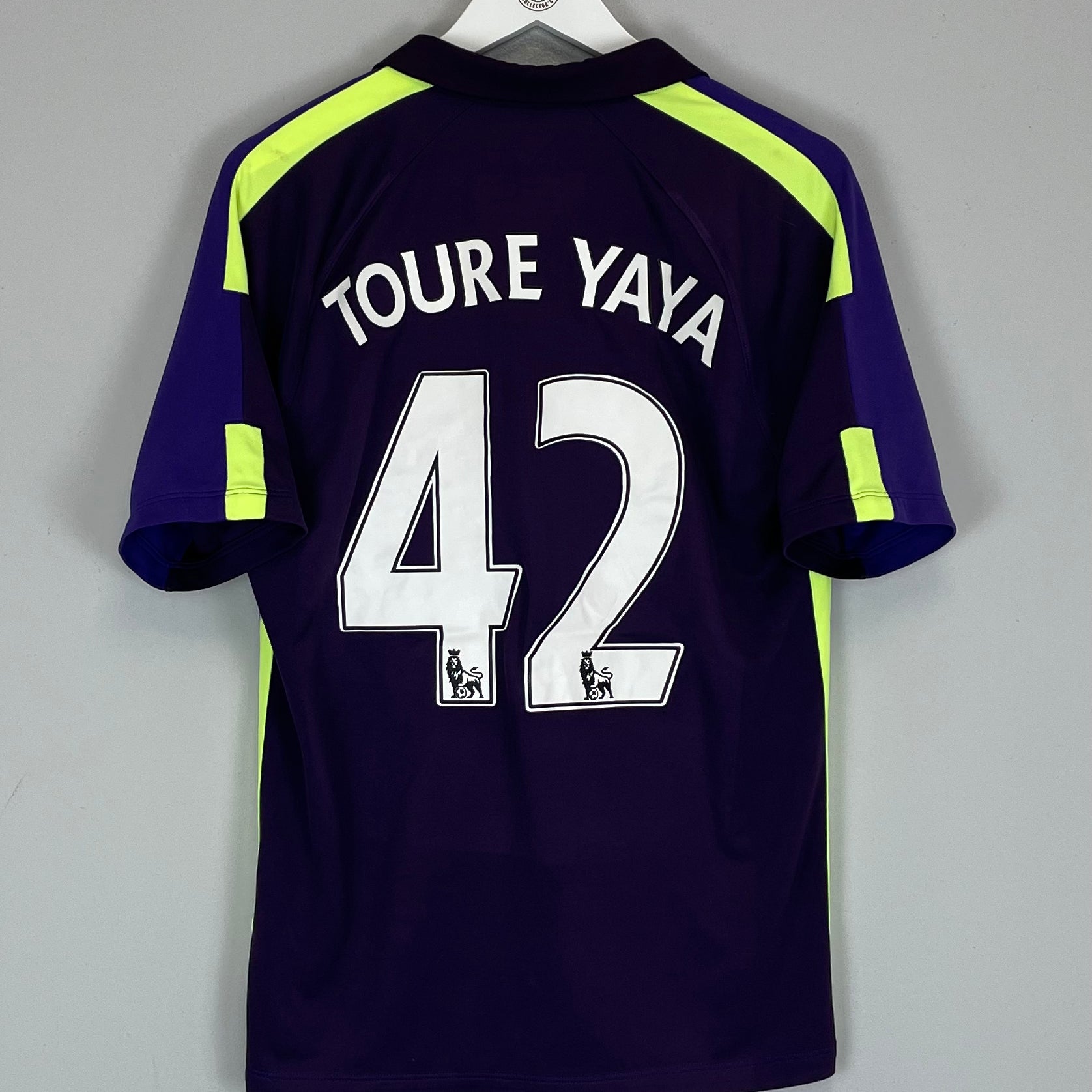 Shop 2014/15 MANCHESTER CITY TOURE YAYA #42 THIRD SHIRT (M) NIKE, classic football shirts, vintage football shirts & retro soccer jerseys at Cult Kits