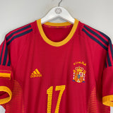 2002/04 SPAIN VALERON #21 HOME SHIRT (M) ADIDAS