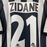 Shop 1995/96 JUVENTUS ZIDANE #21 HOME SHIRT (L) KAPPA, classic football shirts, vintage football shirts & retro soccer jerseys at Cult Kits