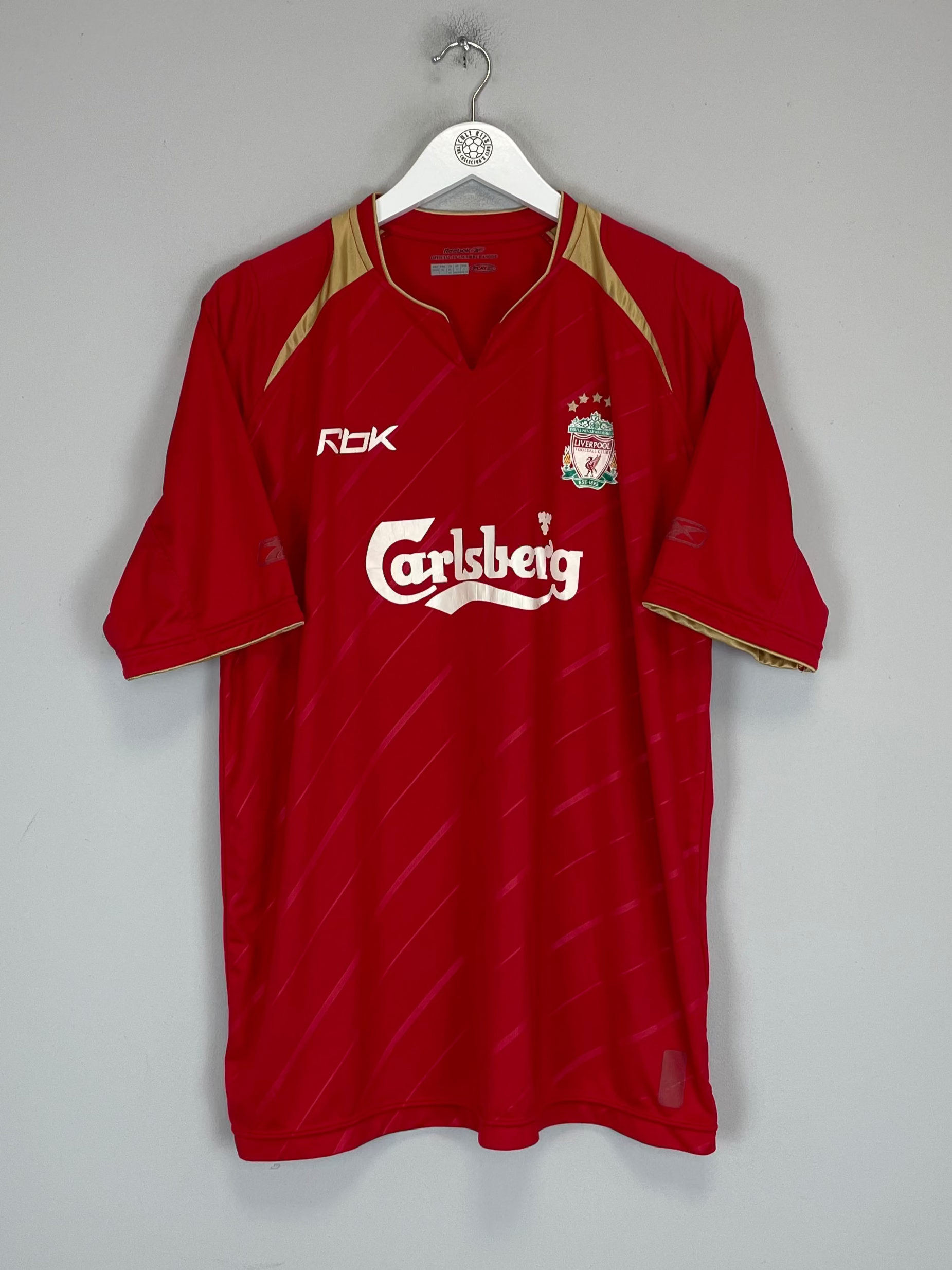 Shop 2005/06 LIVERPOOL HOME SHIRT (L) REEBOK, classic football shirts, vintage football shirts & retro soccer jerseys at Cult Kits