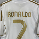 2011/12 REAL MADRID RONALDO #7 HOME SHIRT (L) ADIDAS