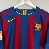 2005/06 BARCELONA RONALDINHO #10 HOME SHIRT (L) NIKE