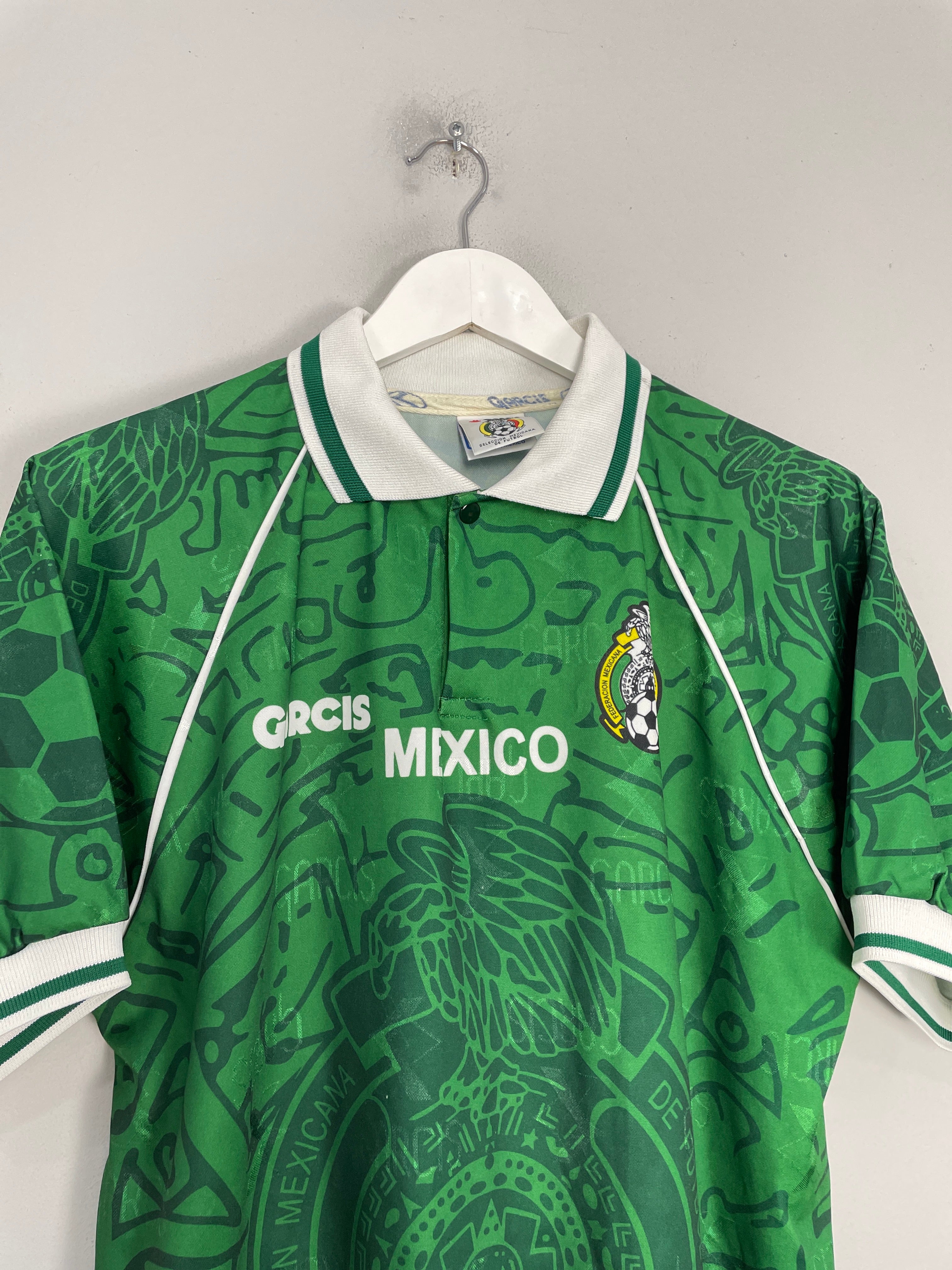 Shop 1999 MEXICO HOME SHIRT (M) GARCIS, classic football shirts, vintage football shirts & retro soccer jerseys at Cult Kits