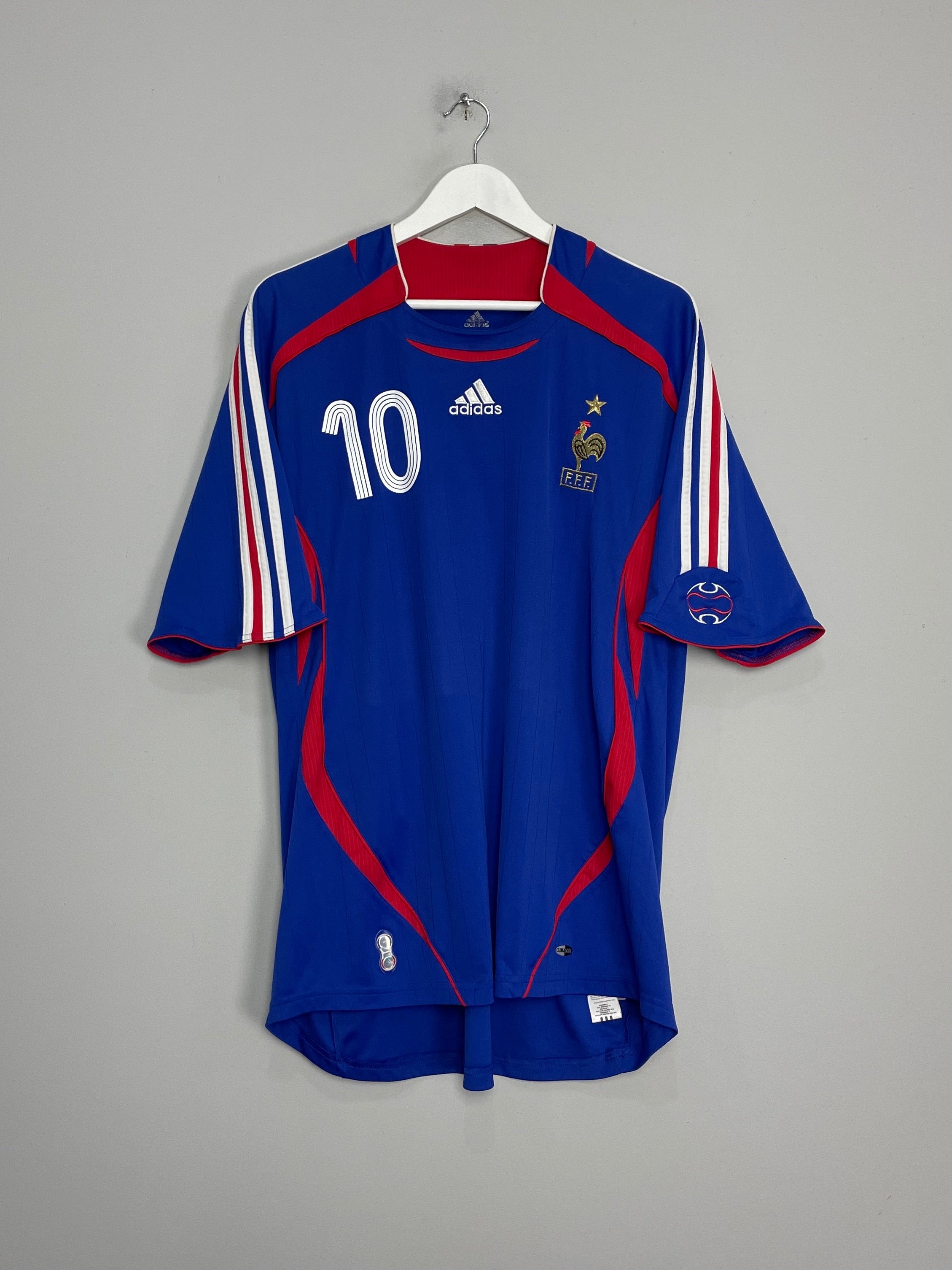 Shop 2006/07 FRANCE ZIDANE #10 HOME SHIRT (XXL) ADIDAS, classic football shirts, vintage football shirts & retro soccer jerseys at Cult Kits