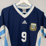 Shop 1998/99 ARGENTINA BATISTUTA #9 AWAY SHIRT (M) ADIDAS, classic football shirts, vintage football shirts & retro soccer jerseys at Cult Kits