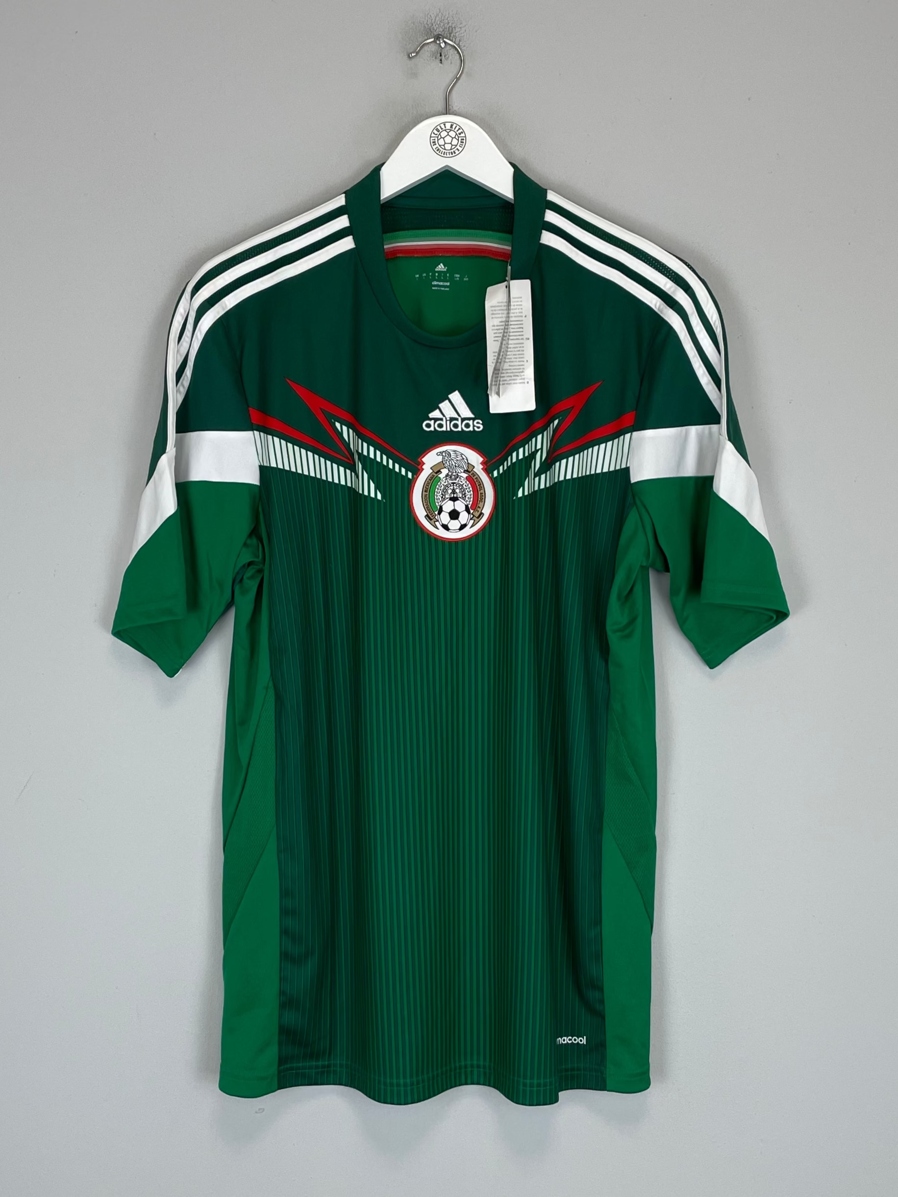 Shop 2014 MEXICO *BNWT* HOME SHIRT (L) ADIDAS, classic football shirts, vintage football shirts & retro soccer jerseys at Cult Kits