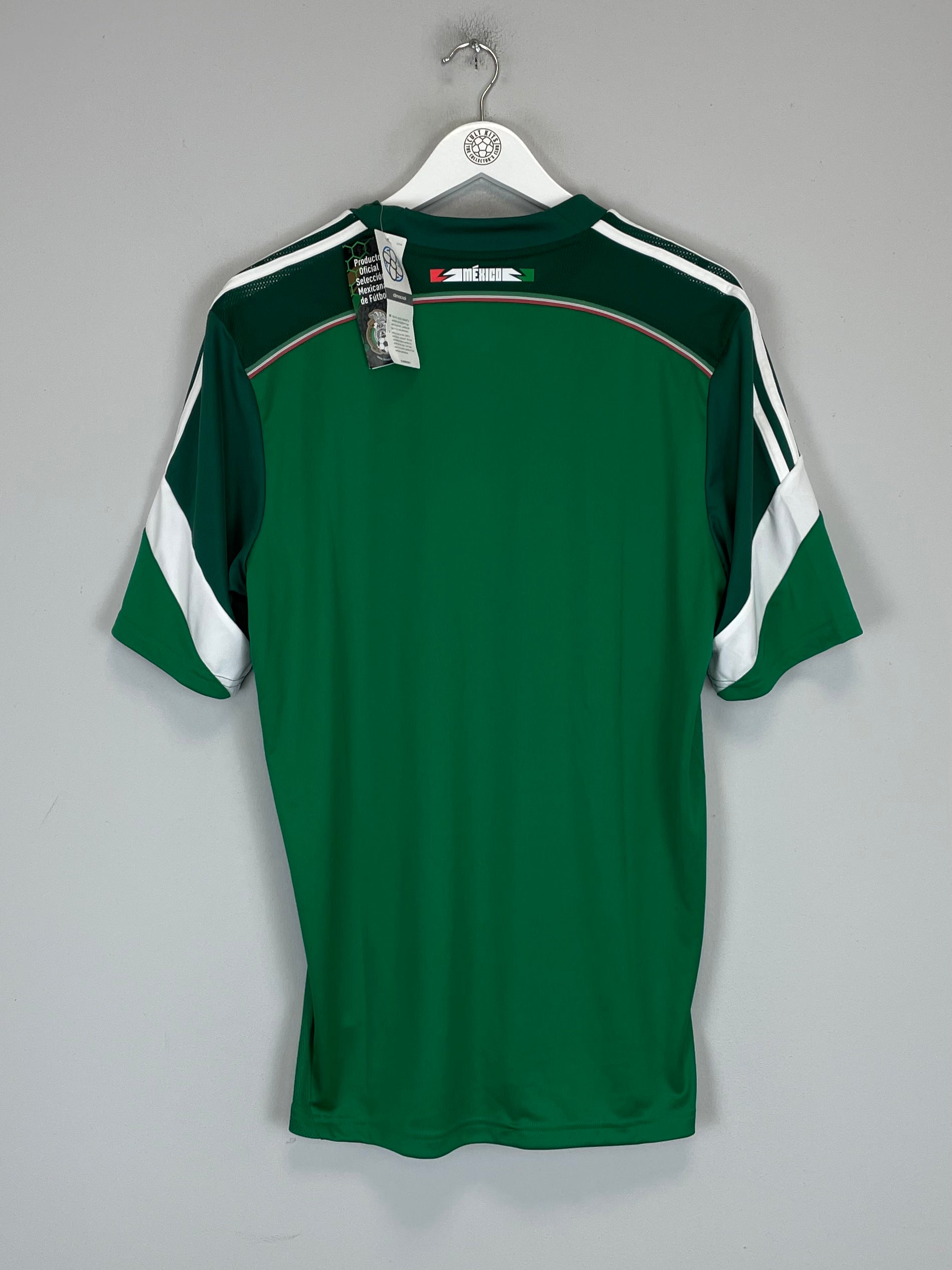 Shop 2014 MEXICO *BNWT* HOME SHIRT (L) ADIDAS, classic football shirts, vintage football shirts & retro soccer jerseys at Cult Kits