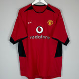 Shop 2002/04 MANCHESTER UNITED BECKHAM #7 HOME SHIRT (L) NIKE, classic football shirts, vintage football shirts & retro soccer jerseys at Cult Kits