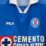 2001/02 CRUZ AZUL ALMAGUER #7 *PLAYER ISSUE* HOME SHIRT (L) FILA