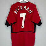Shop 2002/04 MANCHESTER UNITED BECKHAM #7 HOME SHIRT (L) NIKE, classic football shirts, vintage football shirts & retro soccer jerseys at Cult Kits