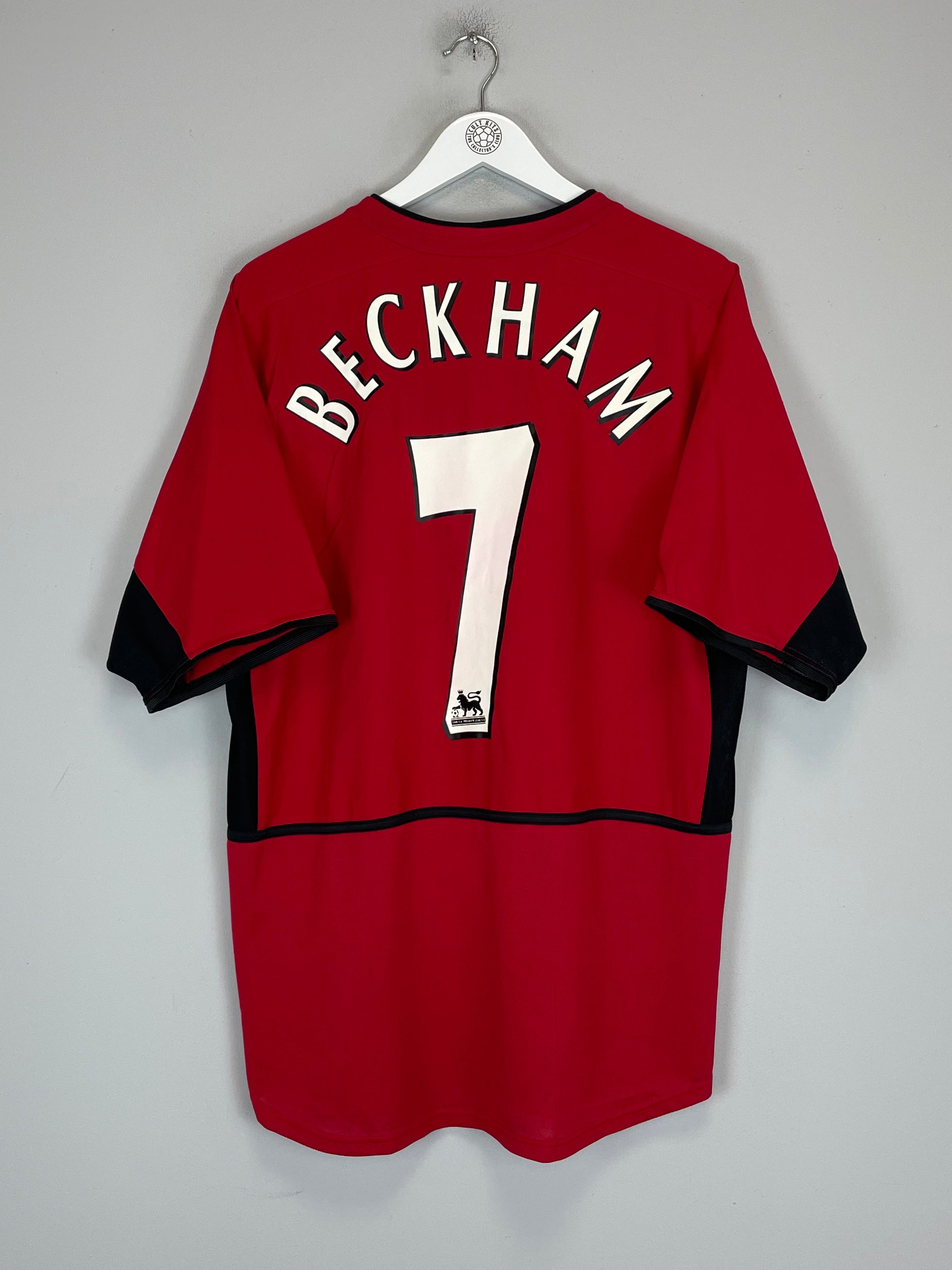 Shop 2002/04 MANCHESTER UNITED BECKHAM #7 HOME SHIRT (L) NIKE, classic football shirts, vintage football shirts & retro soccer jerseys at Cult Kits
