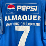 2001/02 CRUZ AZUL ALMAGUER #7 *PLAYER ISSUE* HOME SHIRT (L) FILA