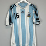 Shop 2008/09 ARGENTINA KUN AGUERO #16 HOME SHIRT (L) ADIDAS, classic football shirts, vintage football shirts & retro soccer jerseys at Cult Kits