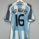Shop 2008/09 ARGENTINA KUN AGUERO #16 HOME SHIRT (L) ADIDAS, classic football shirts, vintage football shirts & retro soccer jerseys at Cult Kits