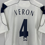 Shop 2000/01 MANCHESTER UNITED VERON #4 AWAY SHIRT (M) UMBRO, classic football shirts, vintage football shirts & retro soccer jerseys at Cult Kits