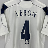 Shop 2000/01 MANCHESTER UNITED VERON #4 AWAY SHIRT (M) UMBRO, classic football shirts, vintage football shirts & retro soccer jerseys at Cult Kits