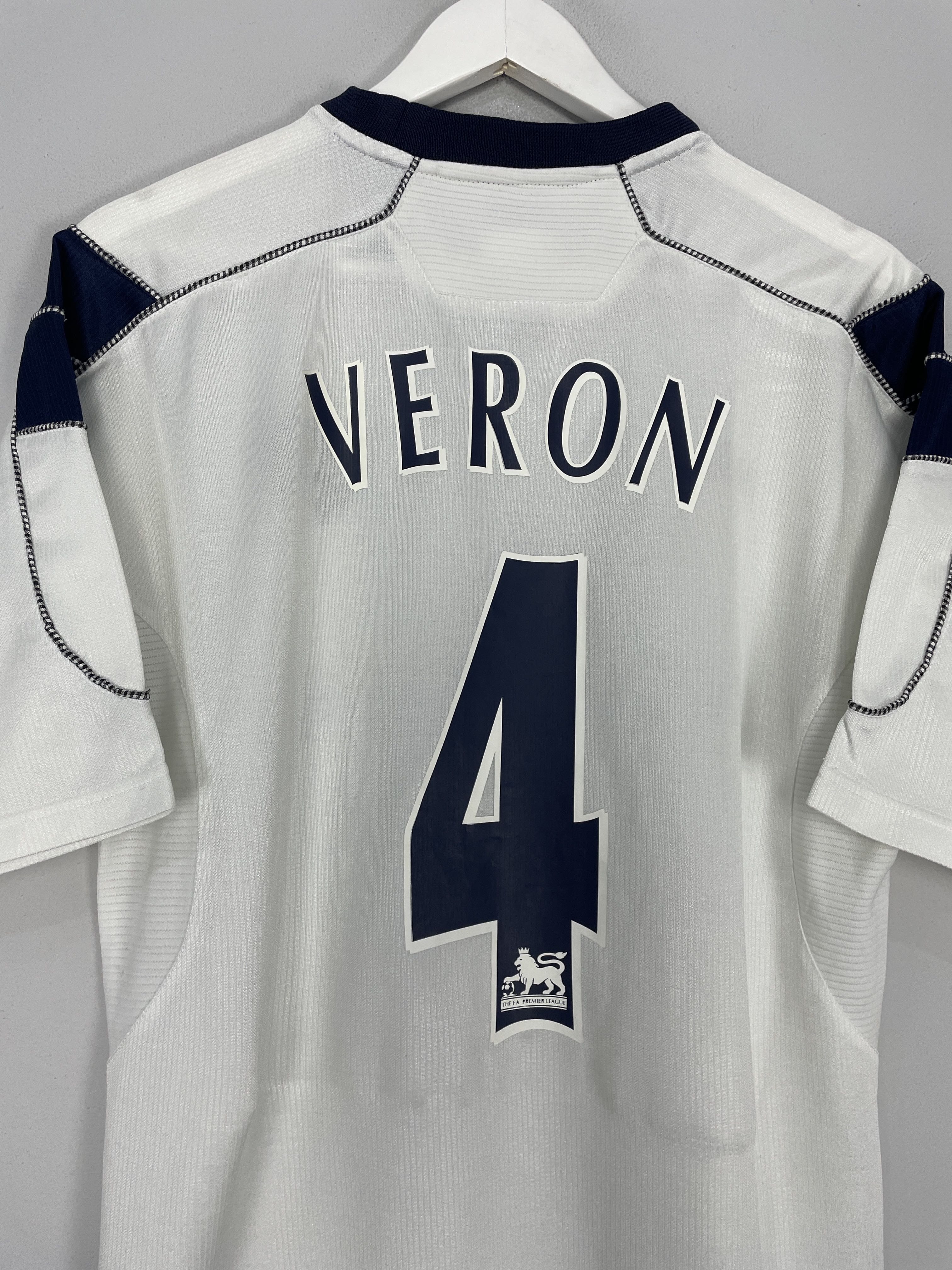 Shop 2000/01 MANCHESTER UNITED VERON #4 AWAY SHIRT (M) UMBRO, classic football shirts, vintage football shirts & retro soccer jerseys at Cult Kits