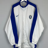 Shop 1998/00 BRAZIL TRACK JACKET (XXL) NIKE, classic football shirts, vintage football shirts & retro soccer jerseys at Cult Kits