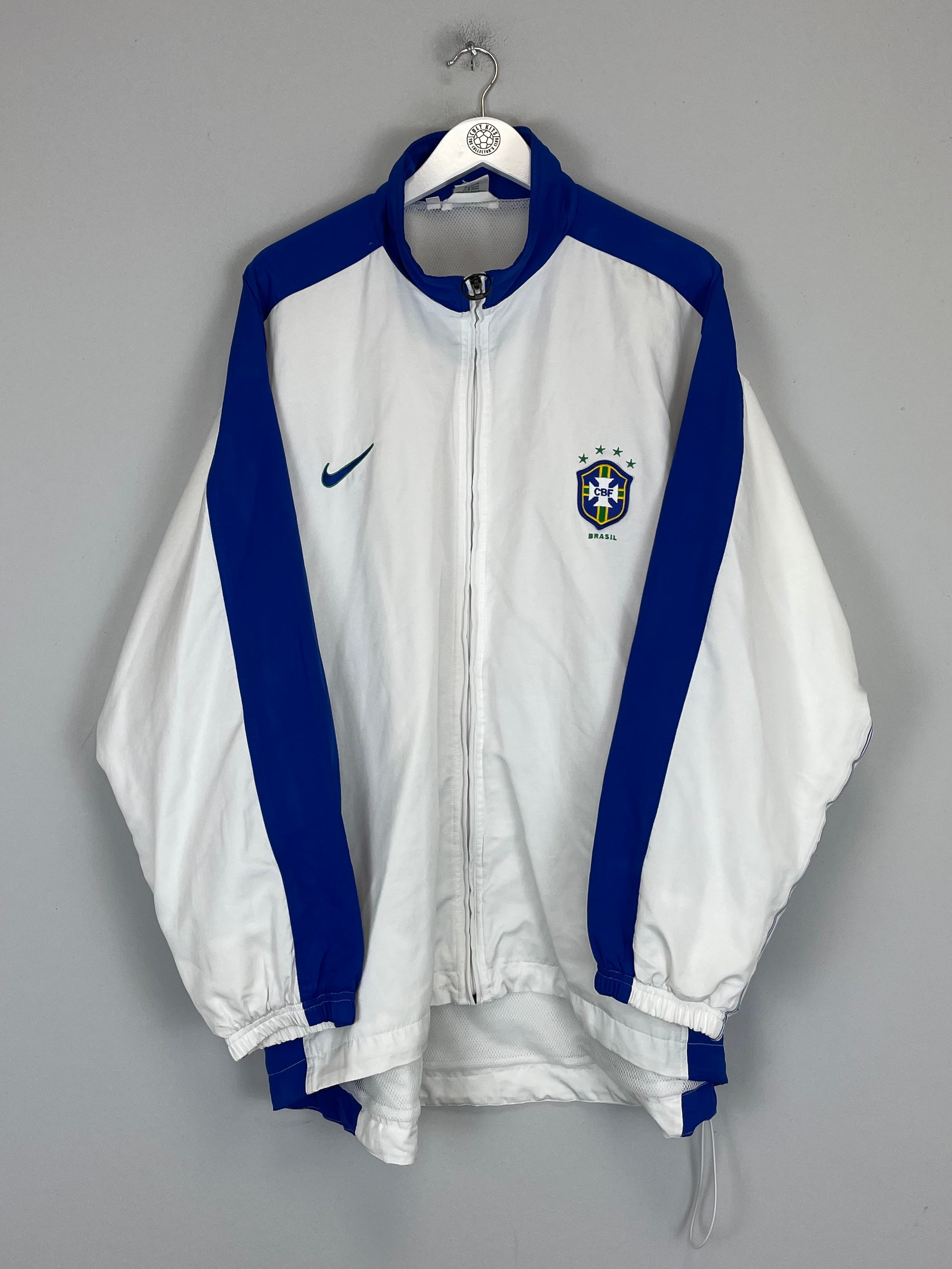 Shop 1998/00 BRAZIL TRACK JACKET (XXL) NIKE, classic football shirts, vintage football shirts & retro soccer jerseys at Cult Kits