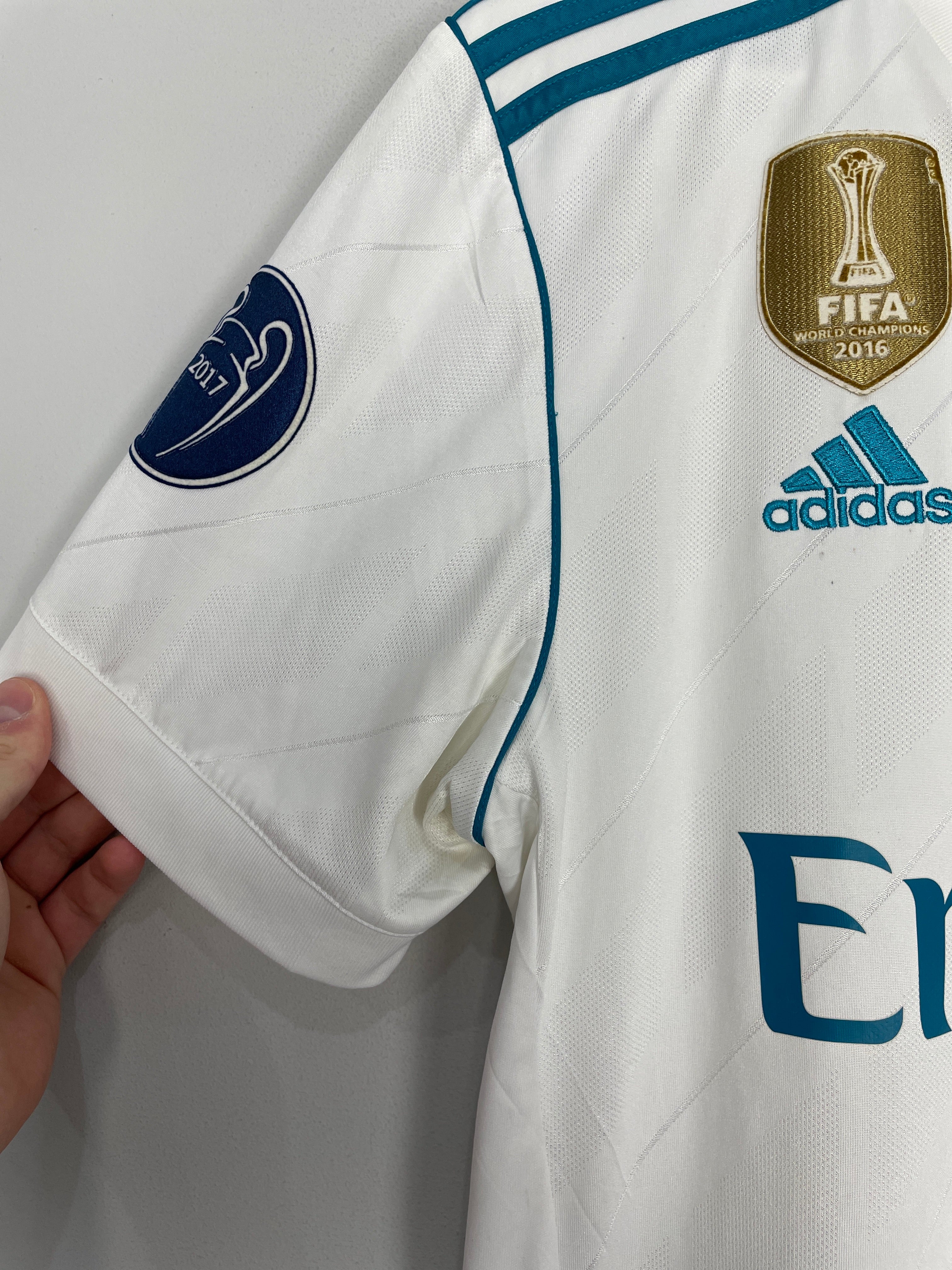 Shop 2017/18 REAL MADRID KROOS #8 HOME SHIRT (M) ADIDAS, classic football shirts, vintage football shirts & retro soccer jerseys at Cult Kits