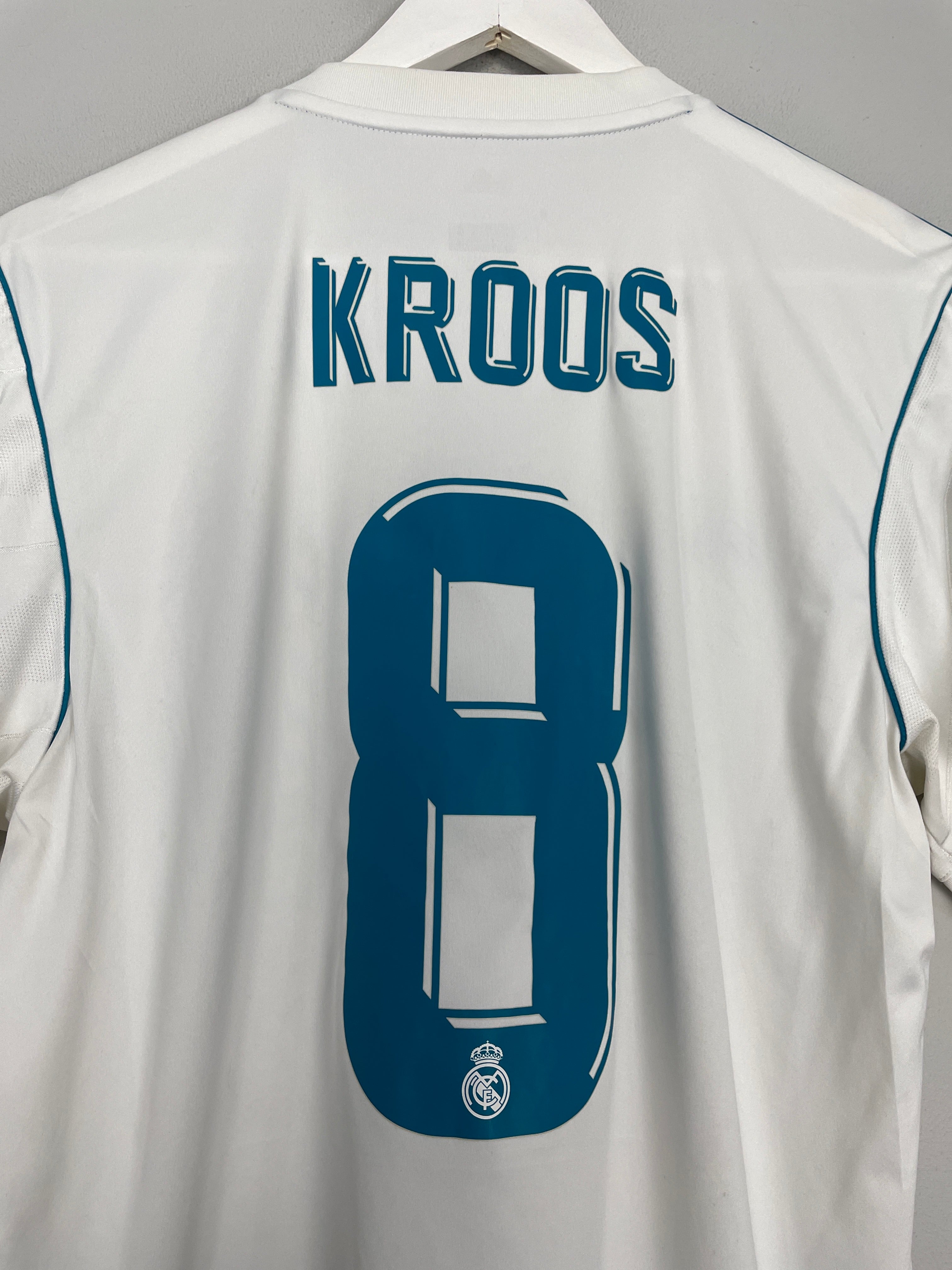 Shop 2017/18 REAL MADRID KROOS #8 HOME SHIRT (M) ADIDAS, classic football shirts, vintage football shirts & retro soccer jerseys at Cult Kits