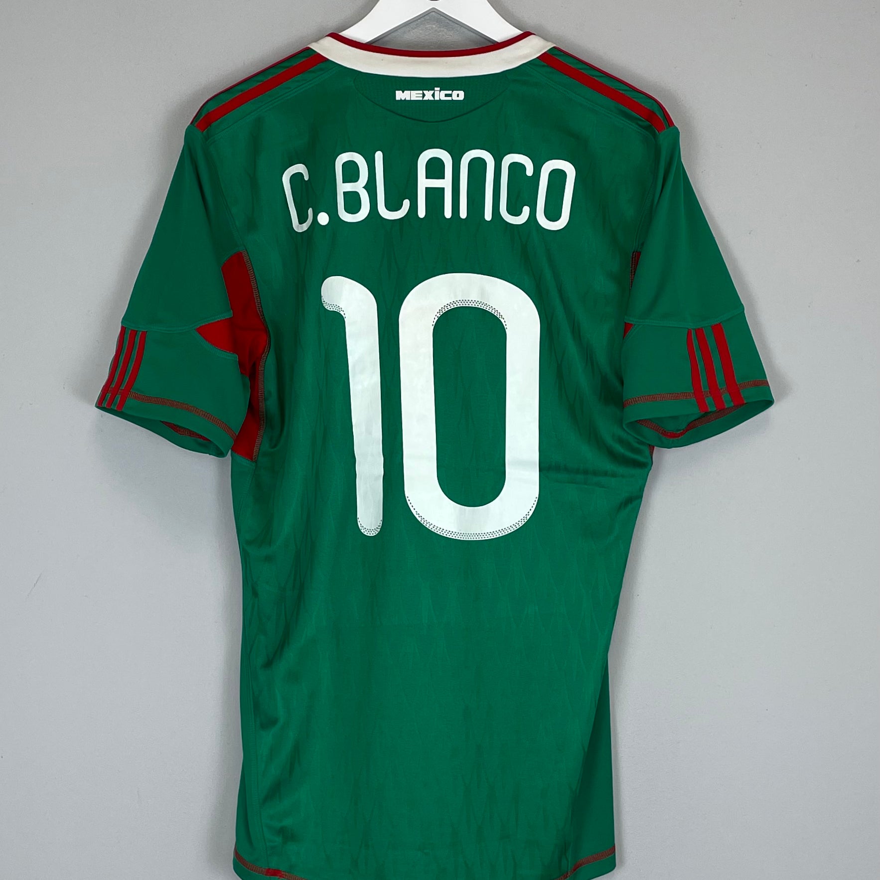 Shop 2010/11 MEXICO C.BLANCO #10 HOME SHIRT (M) ADIDAS, classic football shirts, vintage football shirts & retro soccer jerseys at Cult Kits
