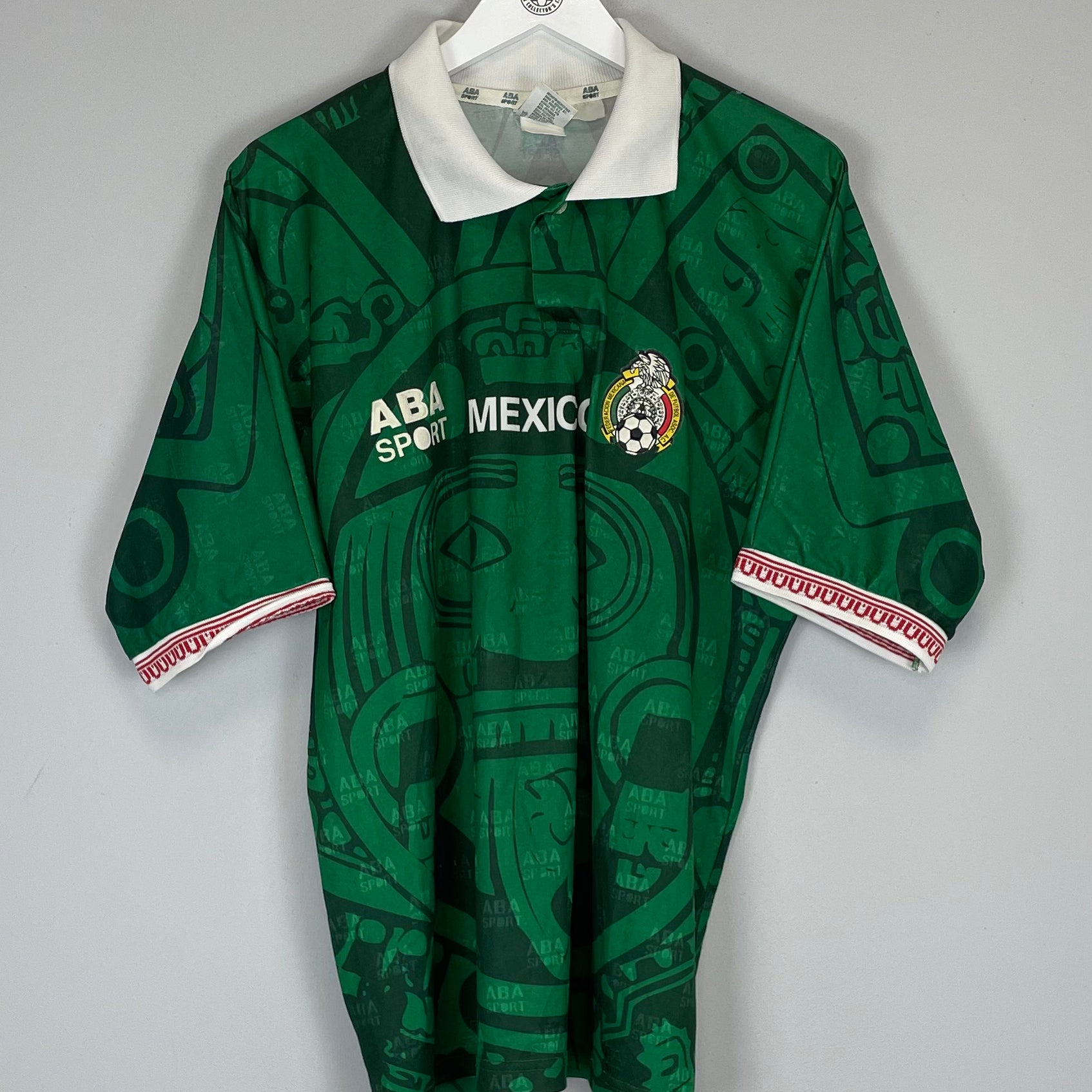Shop 1997/98 MEXICO HOME SHIRT (L) ABA SPORT, classic football shirts, vintage football shirts & retro soccer jerseys at Cult Kits
