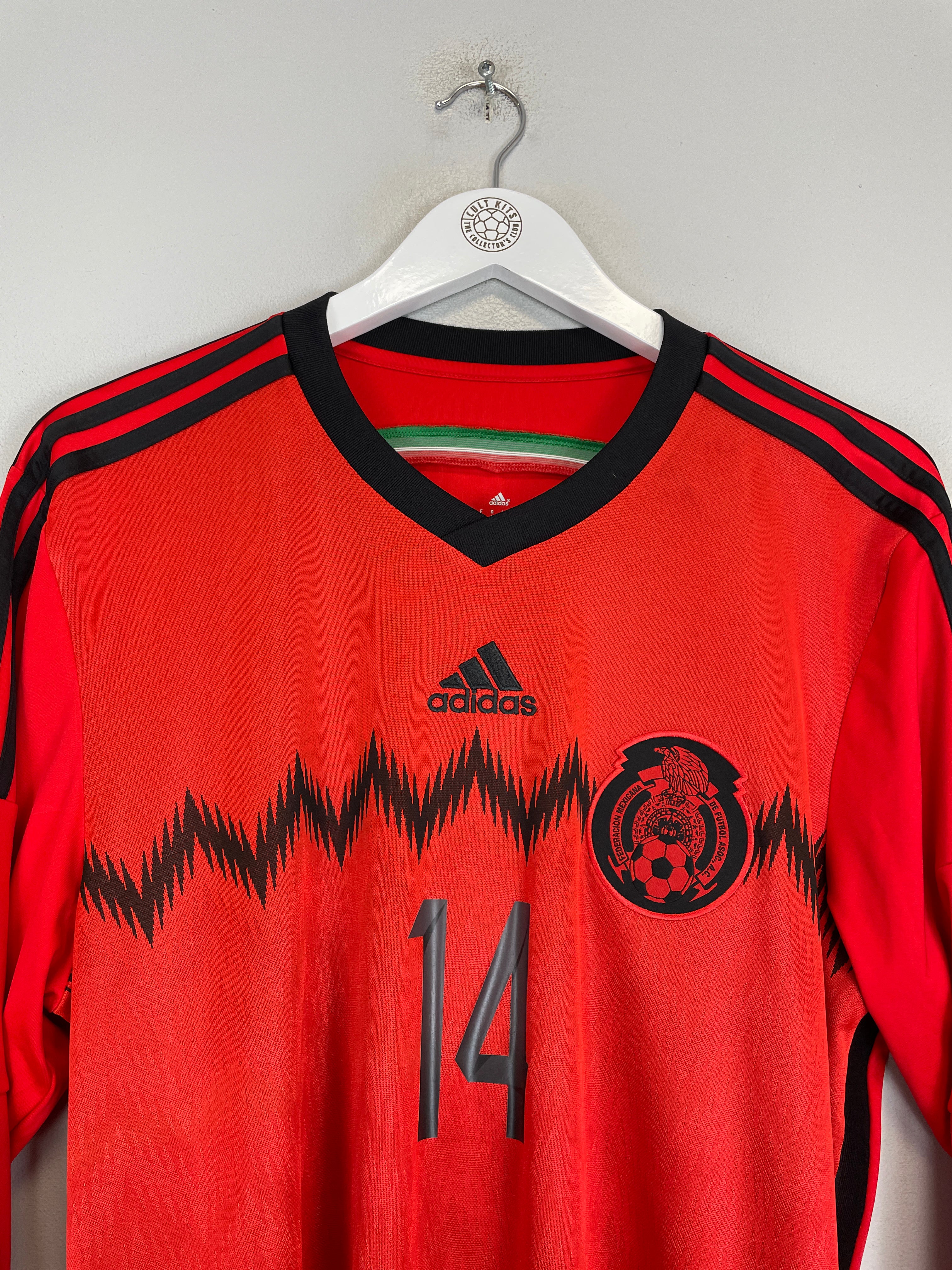 2014/15 MEXICO J.HERNANDEZ #14 L/S AWAY SHIRT (L) ADIDAS – Cult Kits 2014/15 MEXICO J.HERNANDEZ #14 L/S AWAY SHIRT (L) ADIDAS – Cult Kits